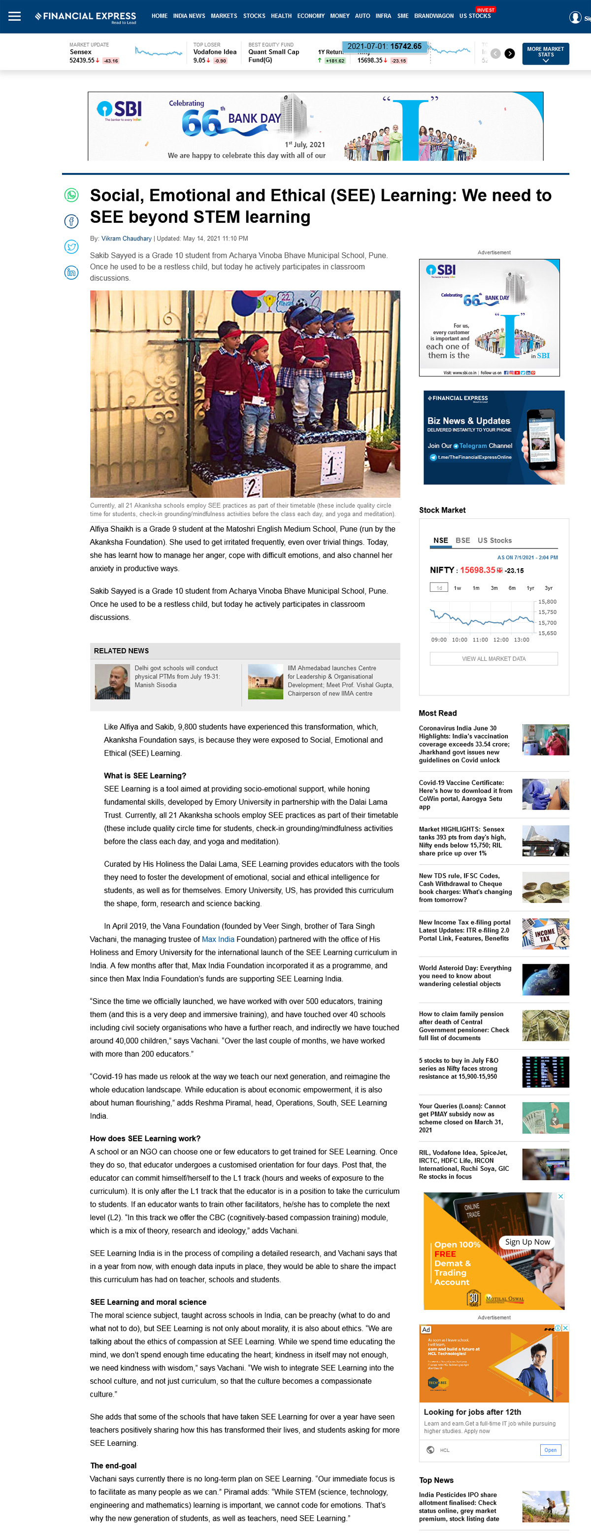 Social, Emotional and Ethical (SEE) Learning